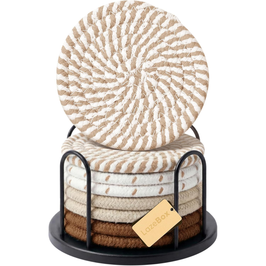 Lot de 8 sous-verres pour boissons, grands sous-verres de 4 pouces pour table basse