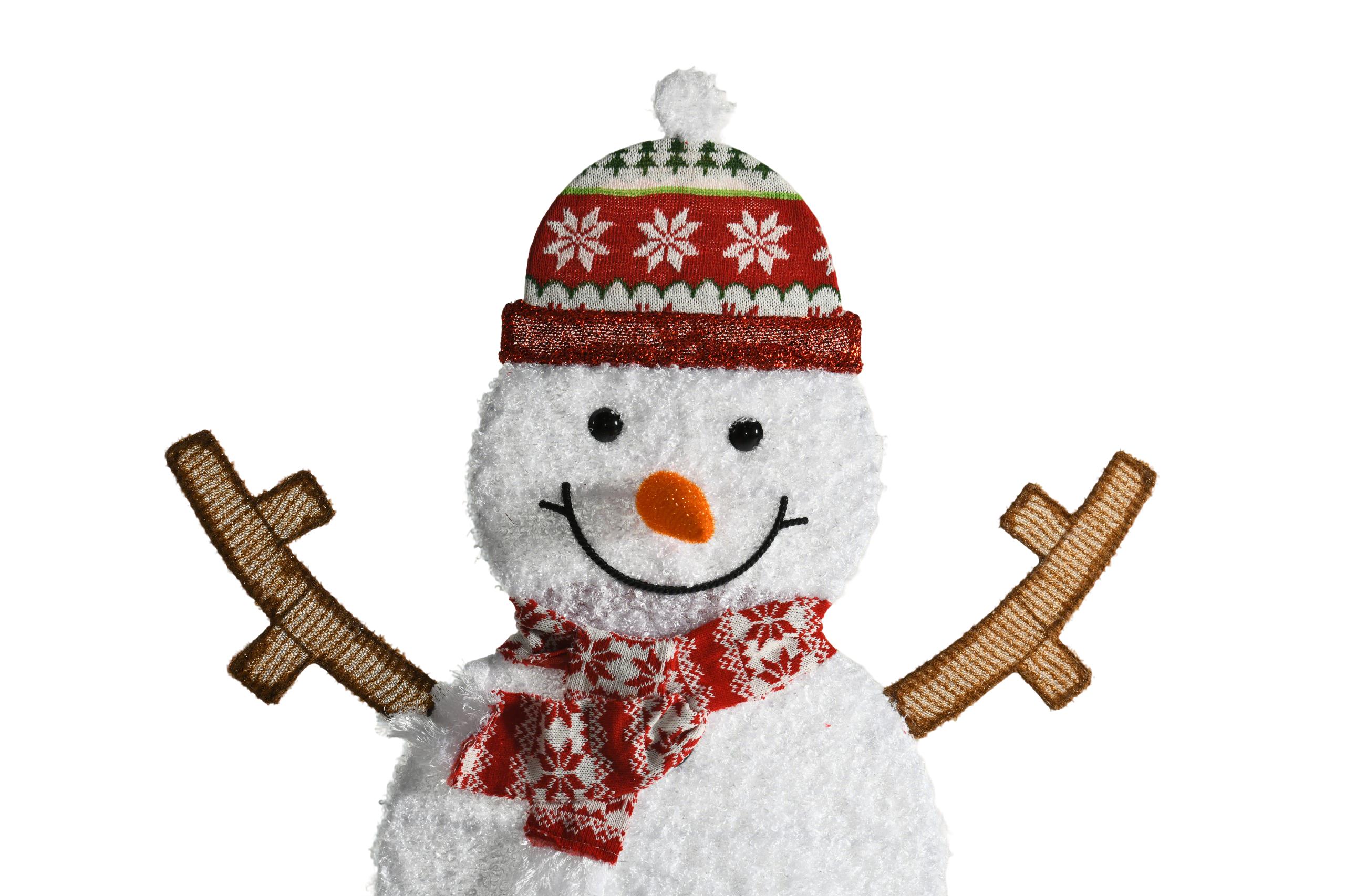 Lighted Christmas Snowman Holiday Decoration – Warm LED Festive Atmosphere Lights for Indoor and Outdoor Yard Display