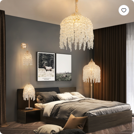 19 Inch Height Elegant Crystal Table Lamp Vintage Waterfall Design With Teardrop Grape Crystal Bead String Shades And Marble Textured Base For Living Room, Bedroom, Or Office Bulb Not Include
