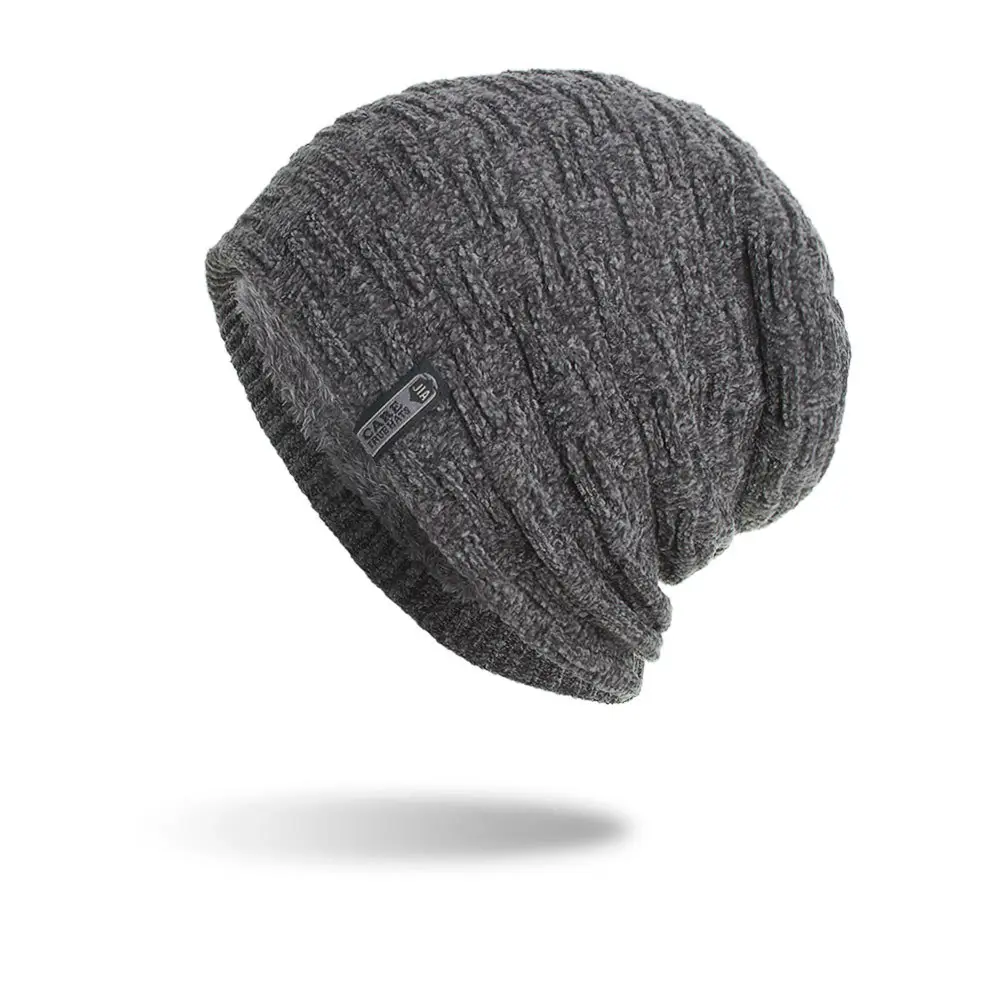 Fleece Horizontal and Vertical Pattern Cloth Hat