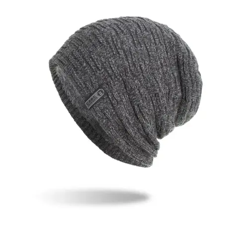Fleece Horizontal and Vertical Pattern Cloth Hat