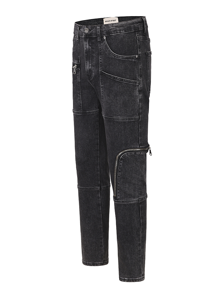 Title 2, Gewaschene, graue Slim Fit Jeans im Used-Look f...