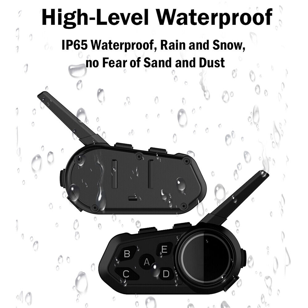 6Riders Intercom Communication Motorcycle Bluetooth Helmet Headset Interphone 6