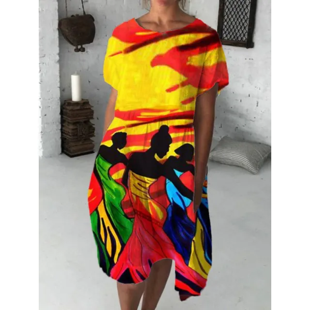 Summer Women's Fashion Print Dress Jl2271403 3Xl - Shop at LoveMi
