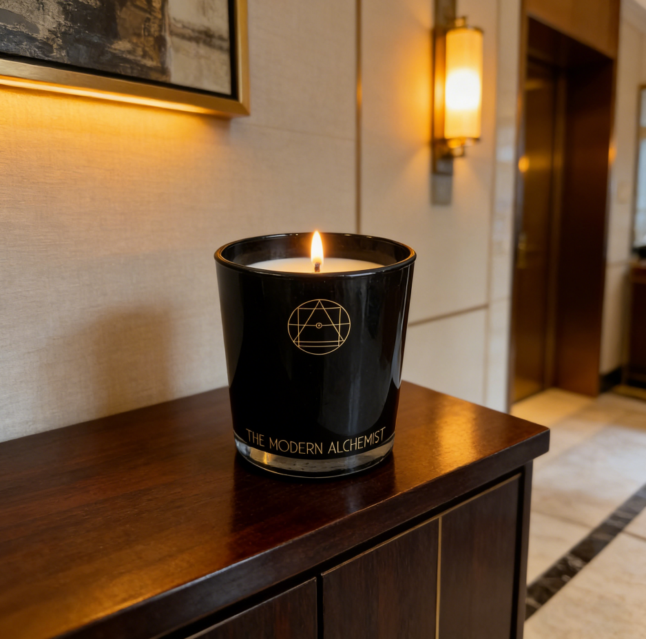 THE MODERN ALCHEMIST Premium 300g Soy Wax Scented Candle,Red Wine, Leather, Champagne, Tobacco And Espresso Scents , Luxury Aromatherapy Candle For Home Relaxation
