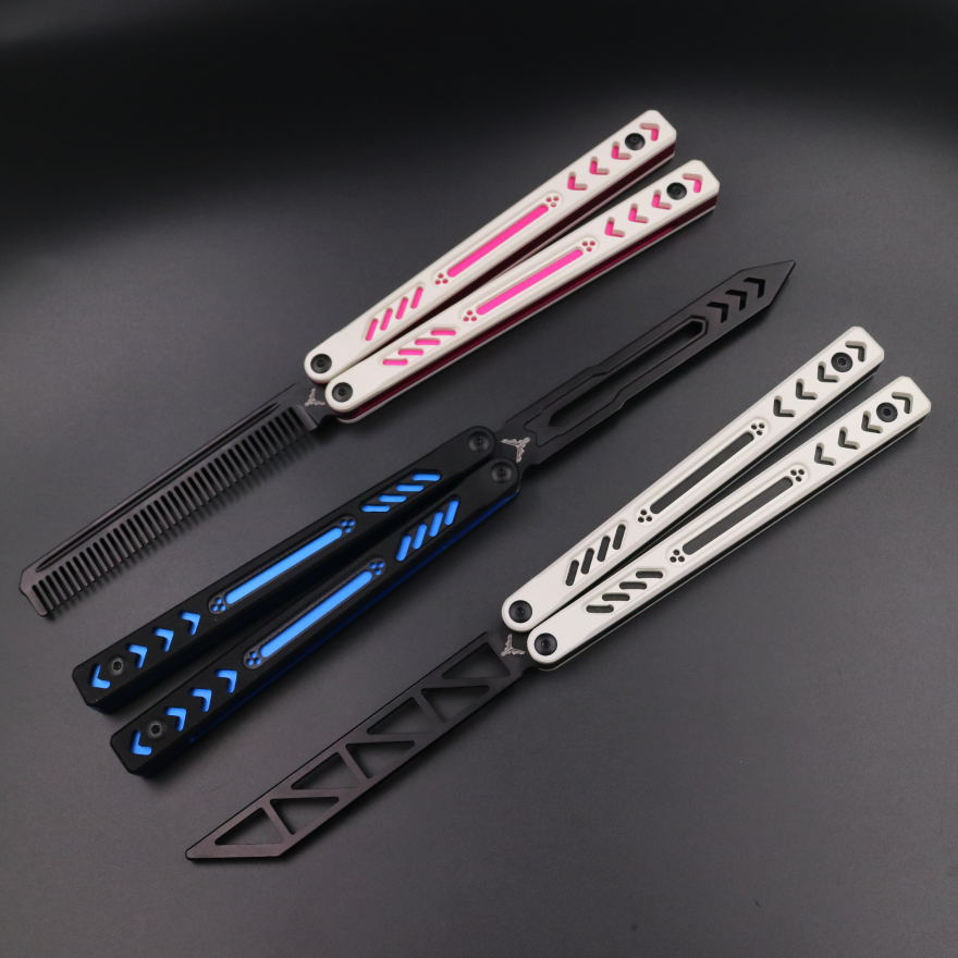 Title 3, Aluminum Handle Unbladed Ether Butterfly Knife ...