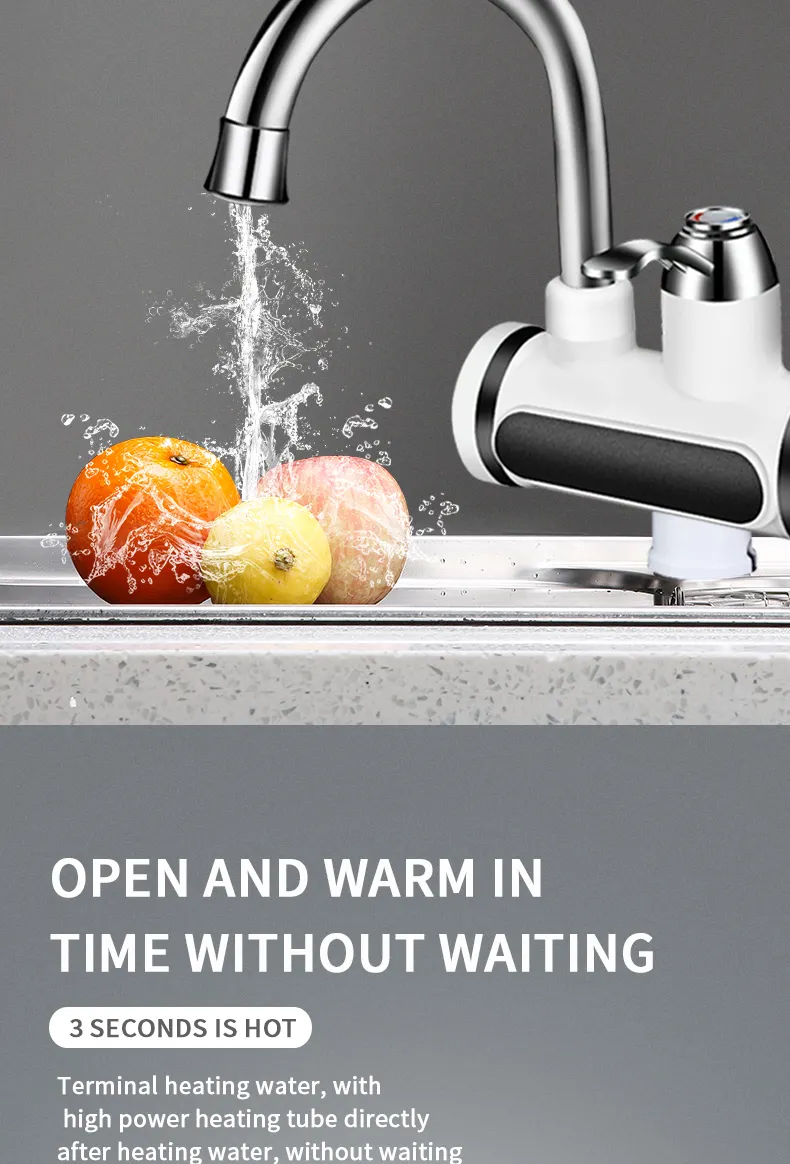 Kitchen Electric Water Tap Heater Temperature Display