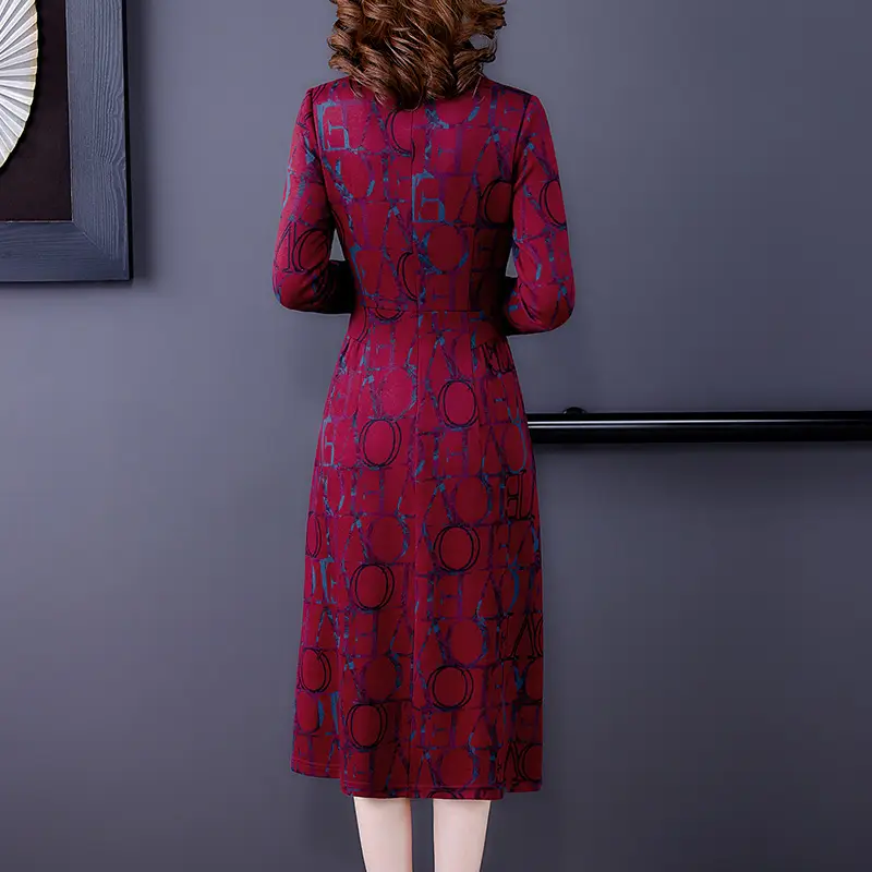 Spring Long-sleeved Dress High-end