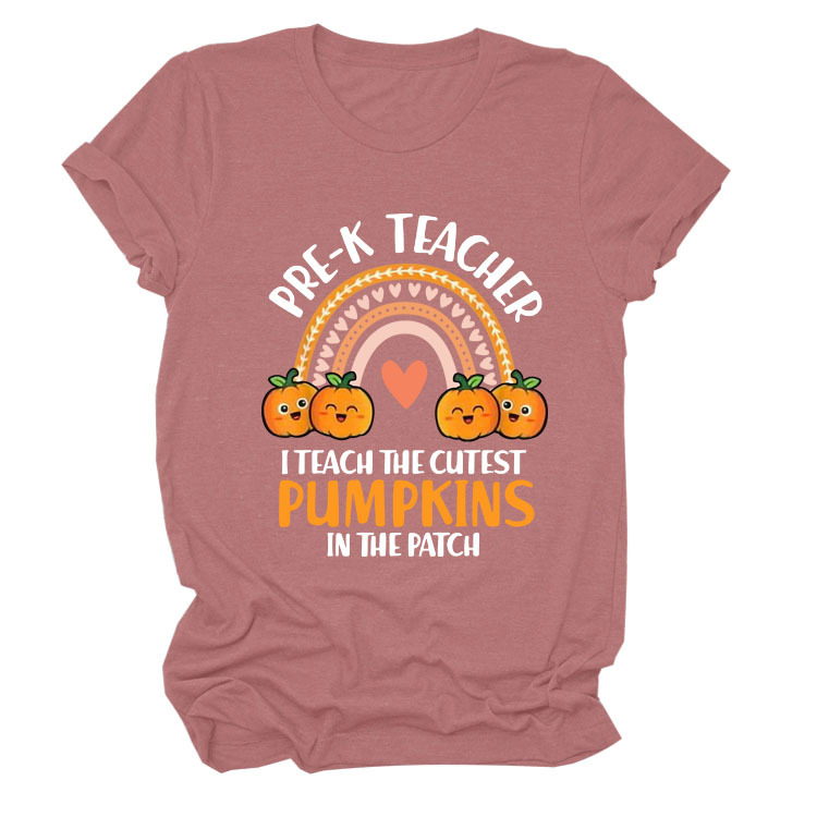 Title 11, T-shirt Halloween Tęczowa Miłość Dyni krótki rę...