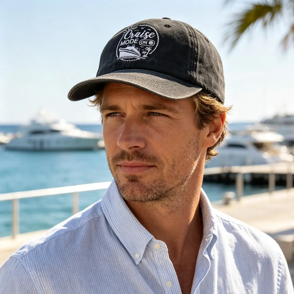 Cruise Mode On Embroidered Baseball Cap, Vintage