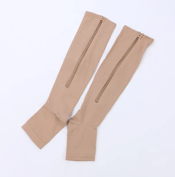 Compression Socks Zipper Socks Compression Socks Zipper Socks Skin Tone Xxl 1Pc - Shop at LoveMi