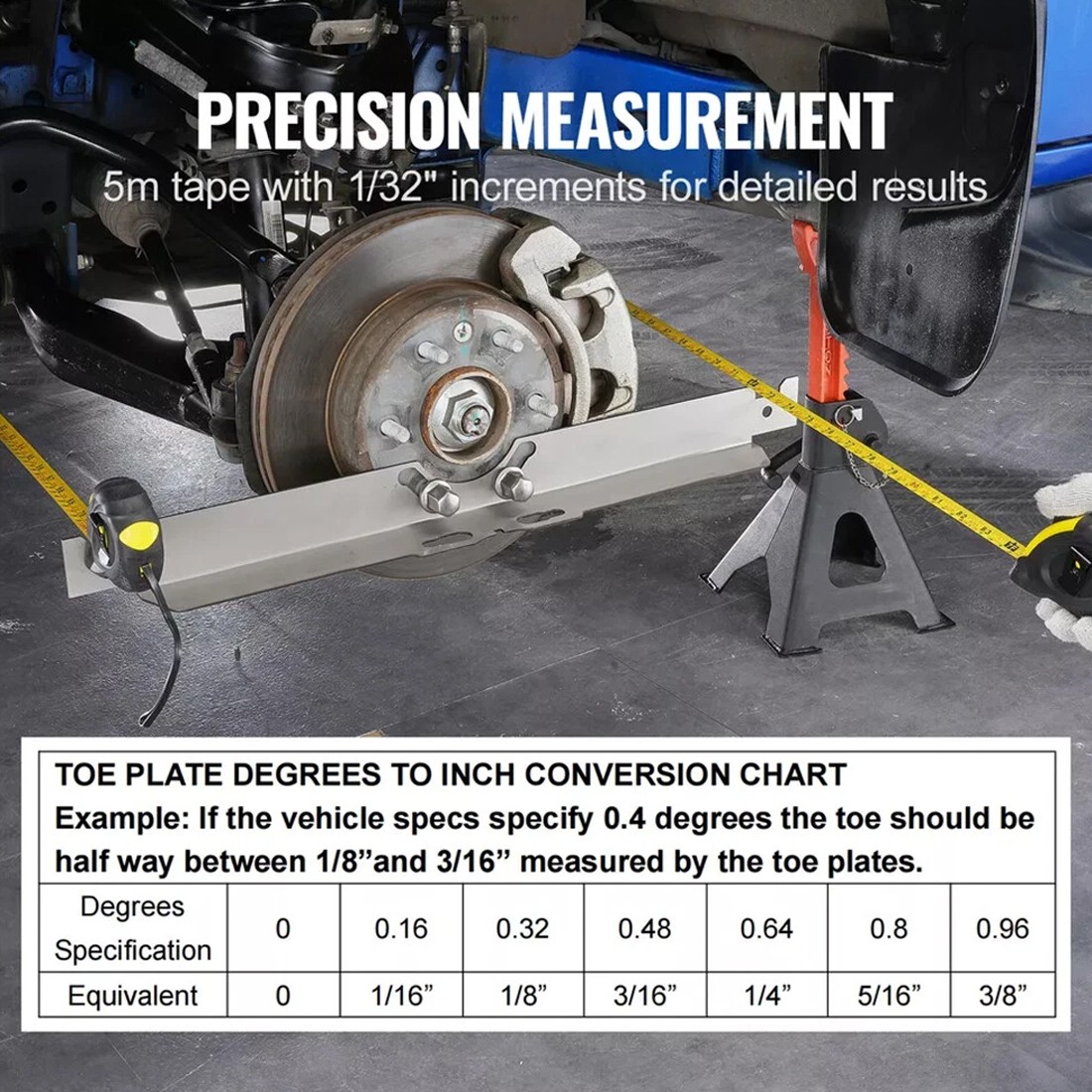 2X Wheel Alignment Tool Toe Plates Accurate Measurements With 2 Tape Measures UK