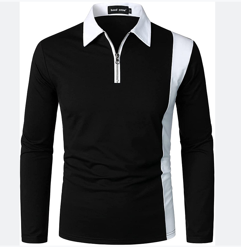 Title 7, Camisa masculina com color blocking e gola de l...