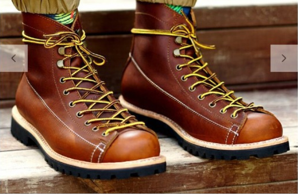 Stitched High-top Round Toe Men's Spring Square Heel Shoes