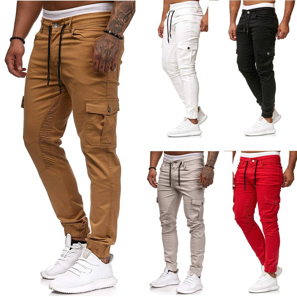 Title 3, Mens Versatile Casual Sweatpants with Woven Po...