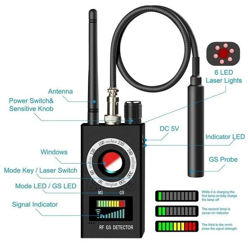 Hidden Camera Detector Locator GPS Bug Radio