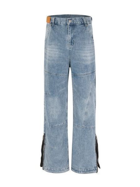 High Street Washed And Worn Loose Casual Gradient Pants