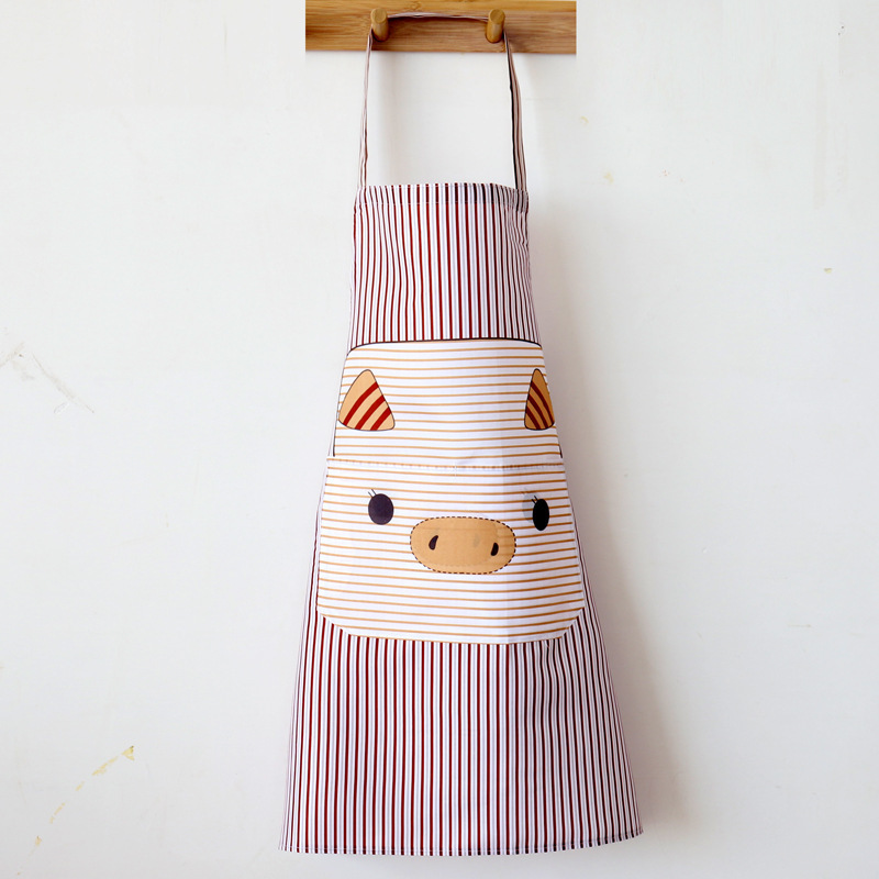 Title 3, Cartoon Pig Sleeveless Apron Hanging Around Neck