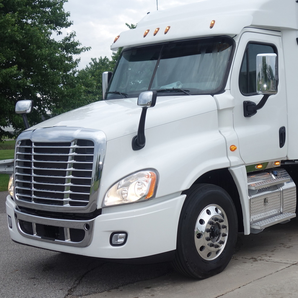Chrome Hood Mirrors Compatible With Freightliner Cascadia 2008-2016 Driver Side