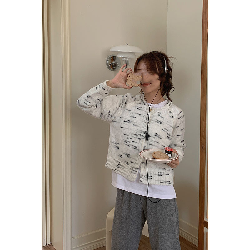 Lazy Wool Knit Cardigan Women's Jacket White - Shop at LoveMi
