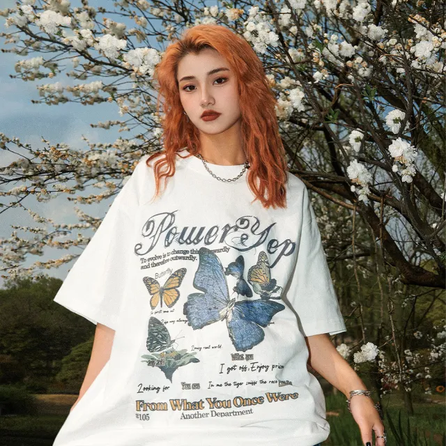 Butterfly Summer Short Sleeve T Shirt White - Shop at LoveMi