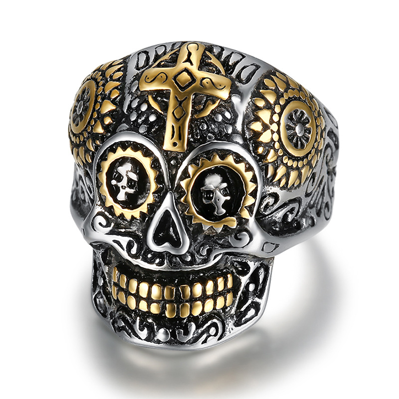 Title 6, Skull Ring European And American Personality St...