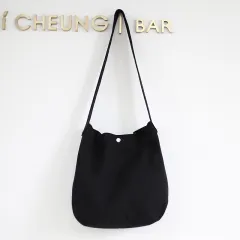 Women's Vintage Casual Washed Canvas Shoulder Crossbody Bag - Black - View 1