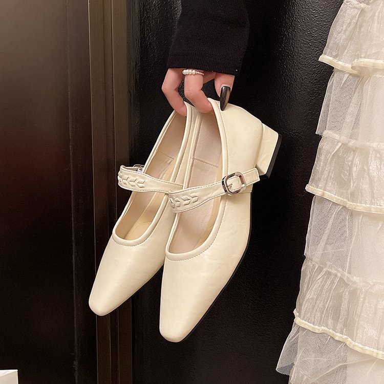Square Toe Block Heel Mary Janes, picture 3 of 4
