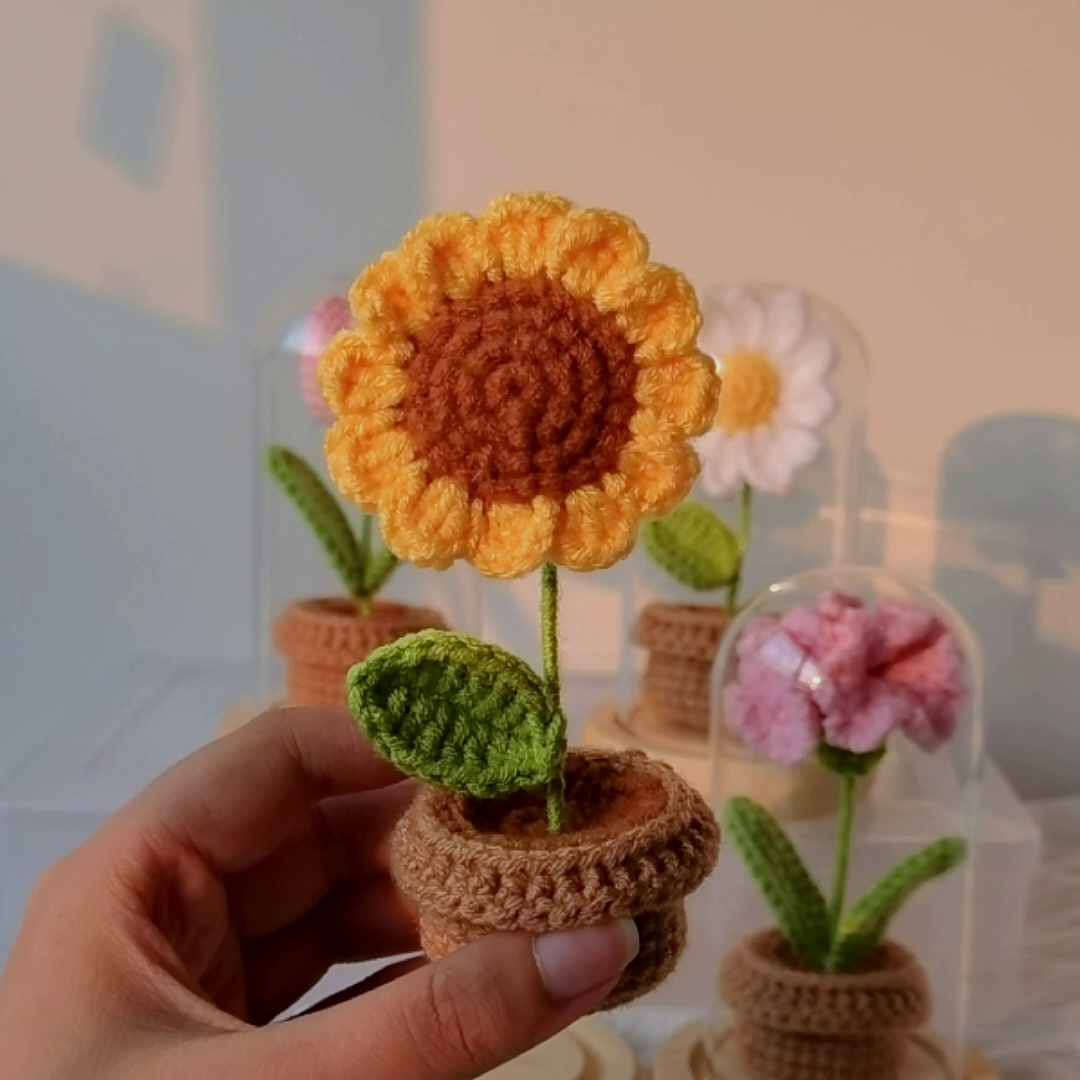 Sunflower Hand-woven Wool Crochet Diy Material Package - Image 8