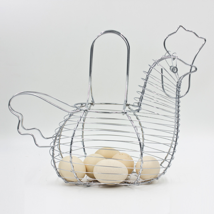 New Storage Basket Hen Ornament Wire