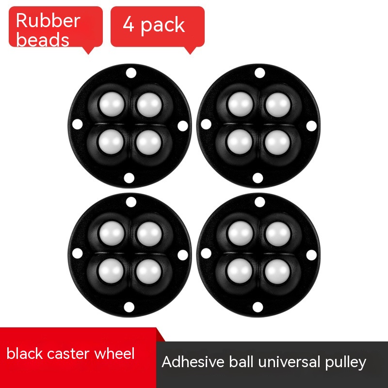 Plastic Beads 4 Black One Pack