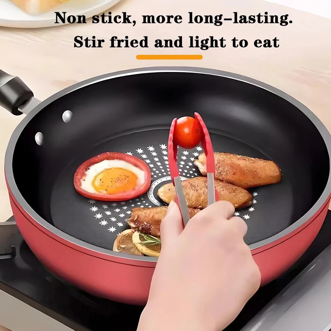 Frying Pan Non Stick 24cm Diamond,Easy To Clean, Induction Compatible — image 3
