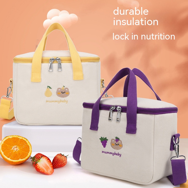 Title 1, Large Capacity Portable Lunch Box Bag Thick Ins...