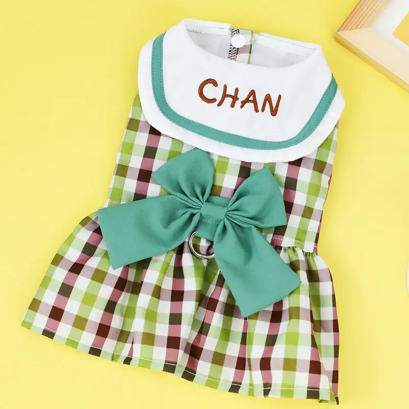 Pet Cute Clothes Casual Fashion Style All-matching Bow Traction Skirt