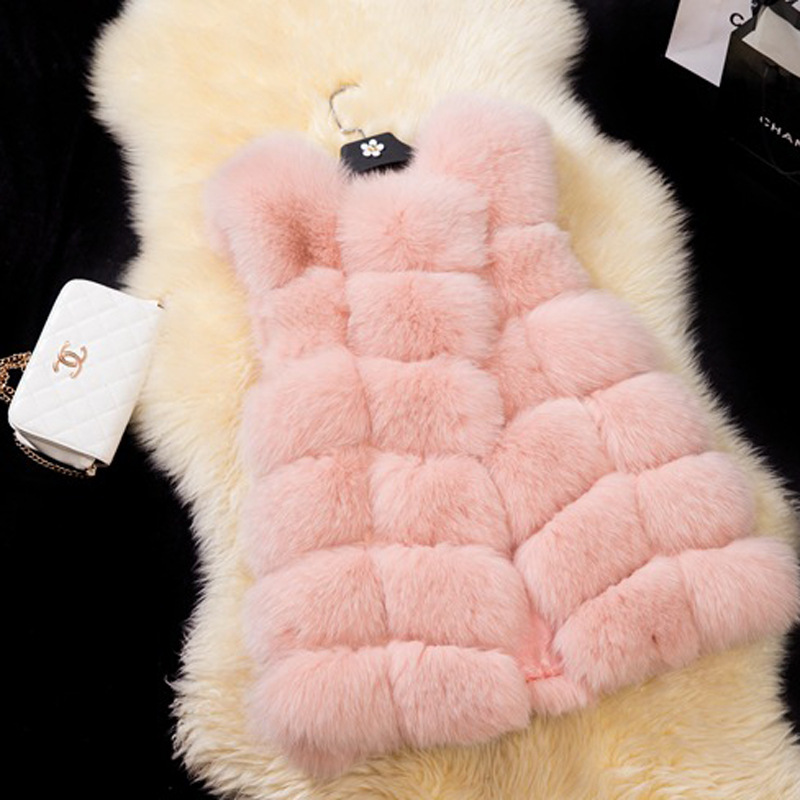 Women's Plush Vest Mid-length Wool Jacket