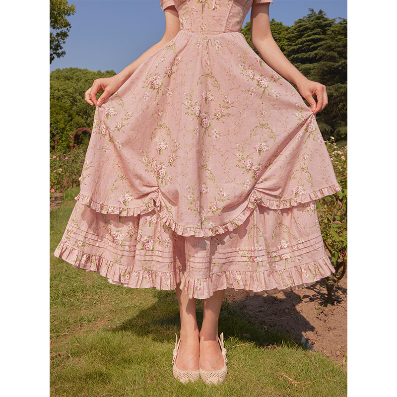 French Cotton Country Fengyu Bone Dress