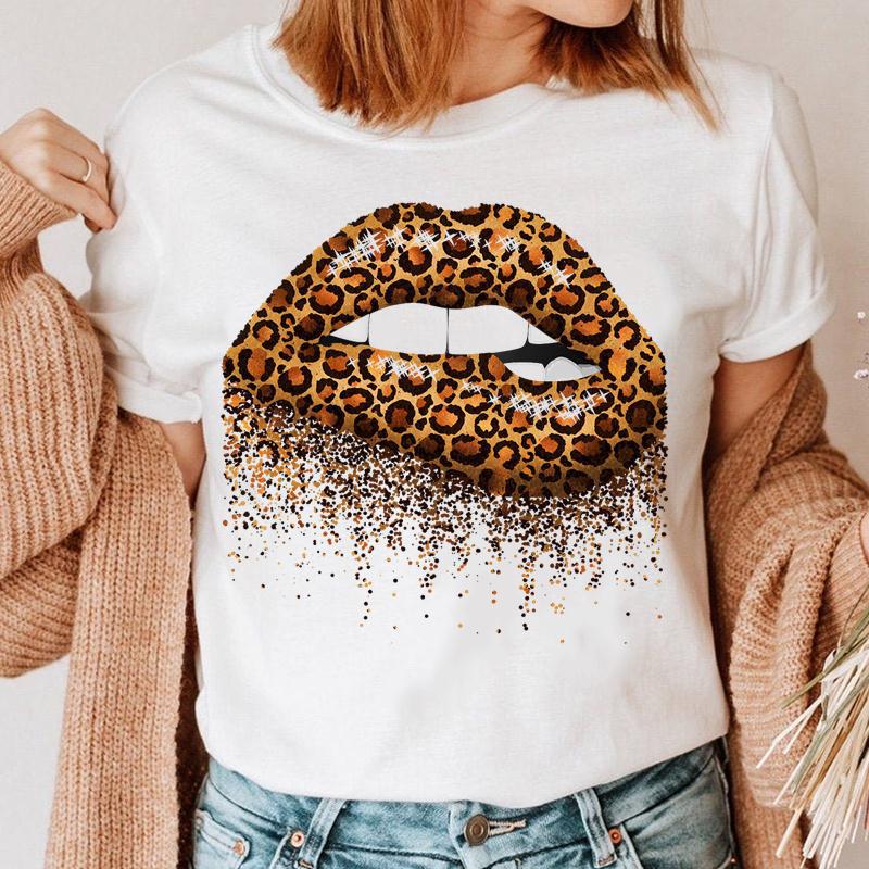 Title 6, Fashion Printing Creative Color Lip Print Short...