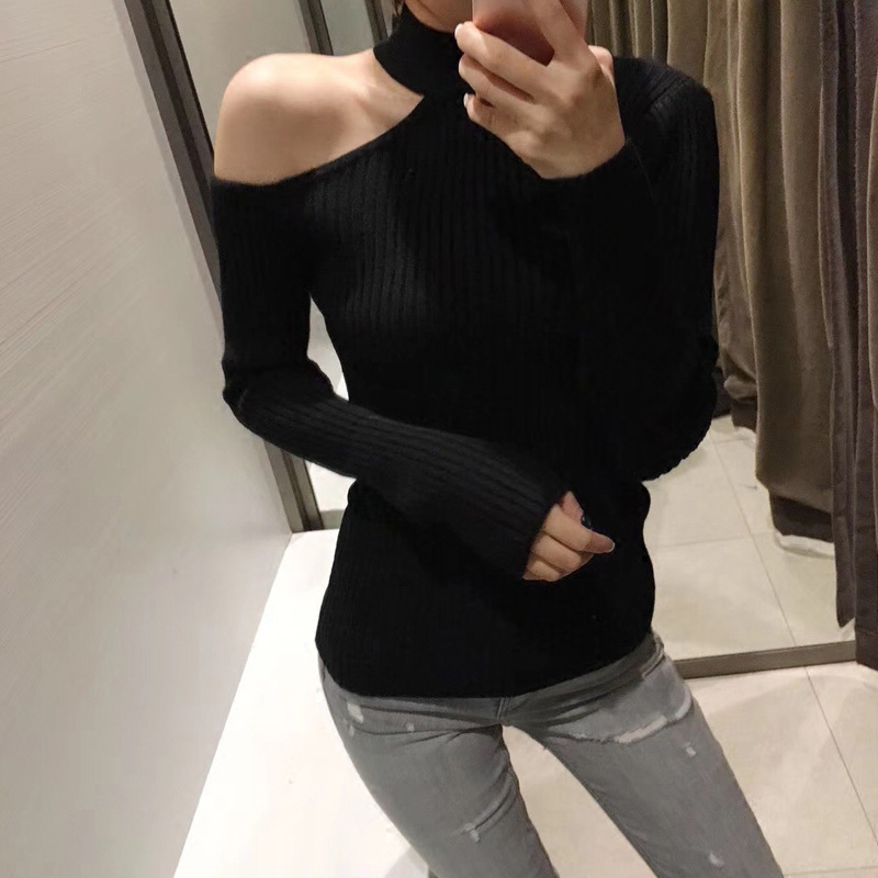 Retro Fashion Style Half-high Collar Strapless Slim Slimming Blouse