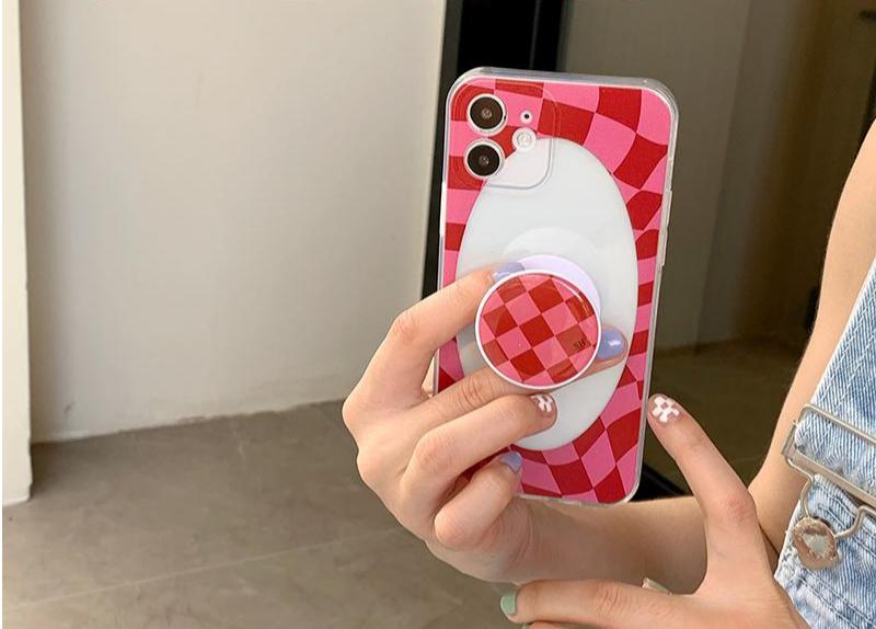 Irregular Checkerboard Telescopic Mobile Phone Holder - Image 7