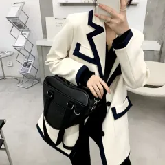 Girl Student's Shoulder Bag Diagonal Bag Handbag - Black - View 1