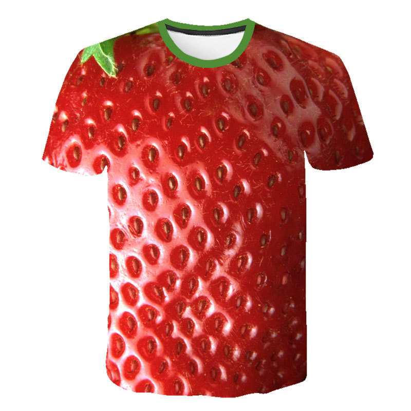 Title 6, 3D-gedrucktes T-Shirt mit Obstsorten-Medley-Mus...