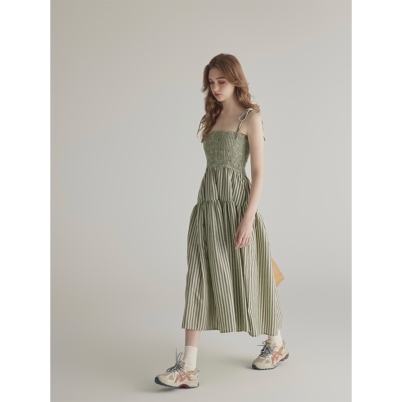 Striped Sleeveless Day Dress, picture 6 of 9