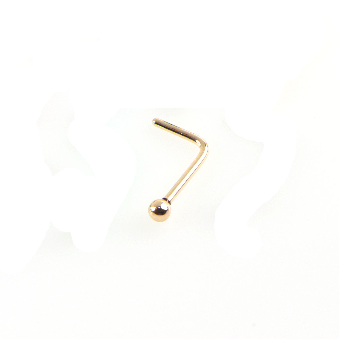 Round Ball Slightly Curved Seven-shaped Stainless Steel Nose Nail