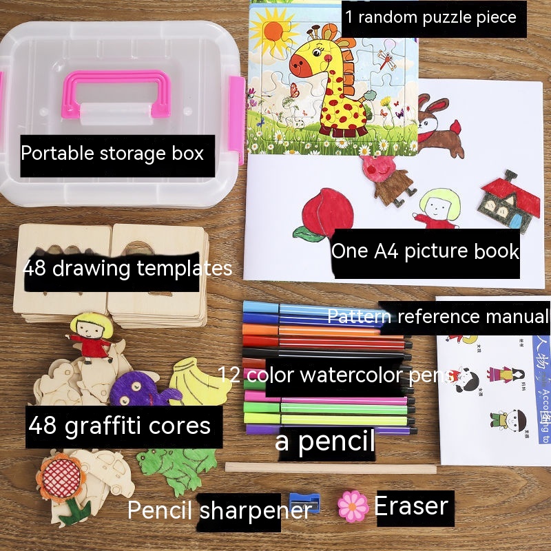 48 Pieces Wooden Drawing Board