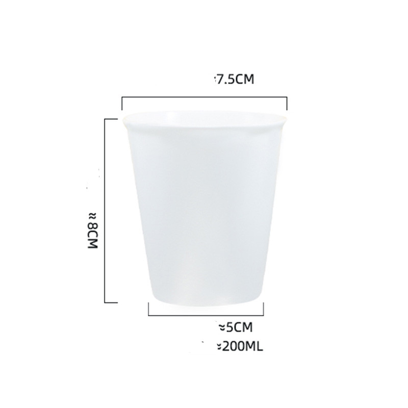 Pure white oblique mouth cup