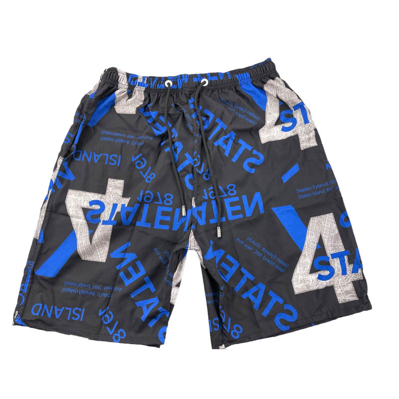 Title 7, Printed Board Shorts Drawstring Casual Pants Su...