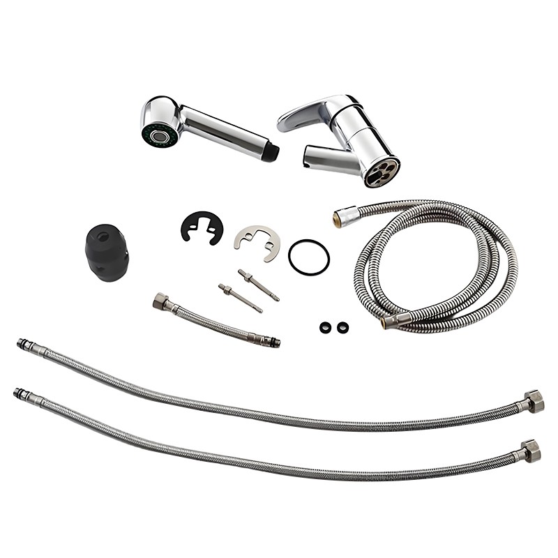 360 Kitchen Tap Sink Mixer Taps Pull Out Spout Spray Single Lever Modern Mono