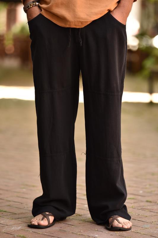 Title 2, Pantalon en lin grande taille pour homme avec p...