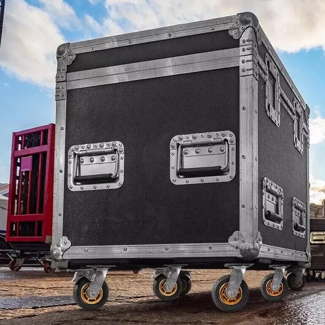 4x 6 Inch 150mm Heavy Duty Swivel Castor Wheels 750kg Load 2 with Brakes — image 8