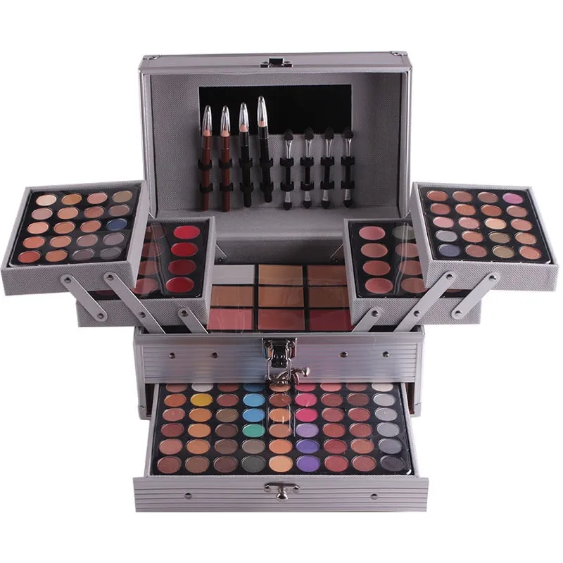Miss Rose Cosmetic Bag Makeup Artist Special Makeup Box Eyeshadow Palette - Silver